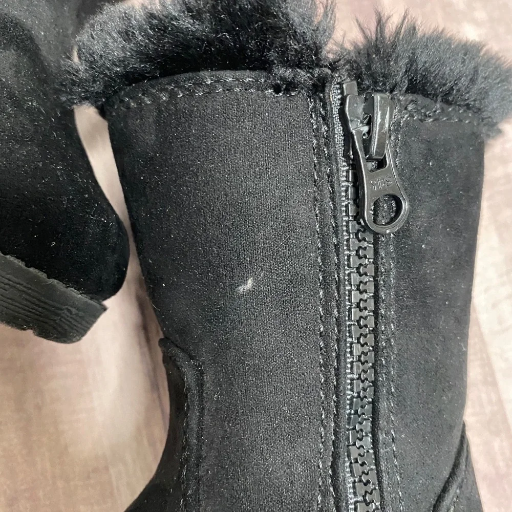 Cat & Jack girls black faux suede boots